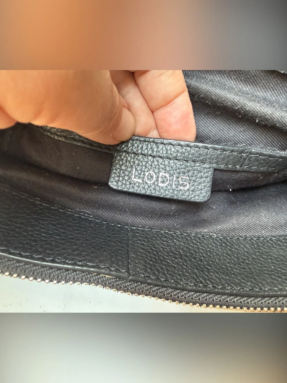 Lodis Black Leather Convertible Top-Handle Backpack